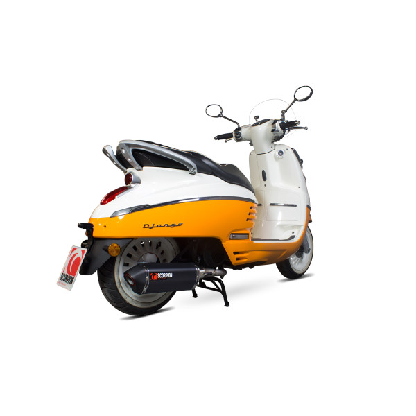 Scorpion Exhaust Peugeot Django 125 / Django 150 2017 - 2018 Serket Parallel Full System Black Ceramic Coated Sleeve